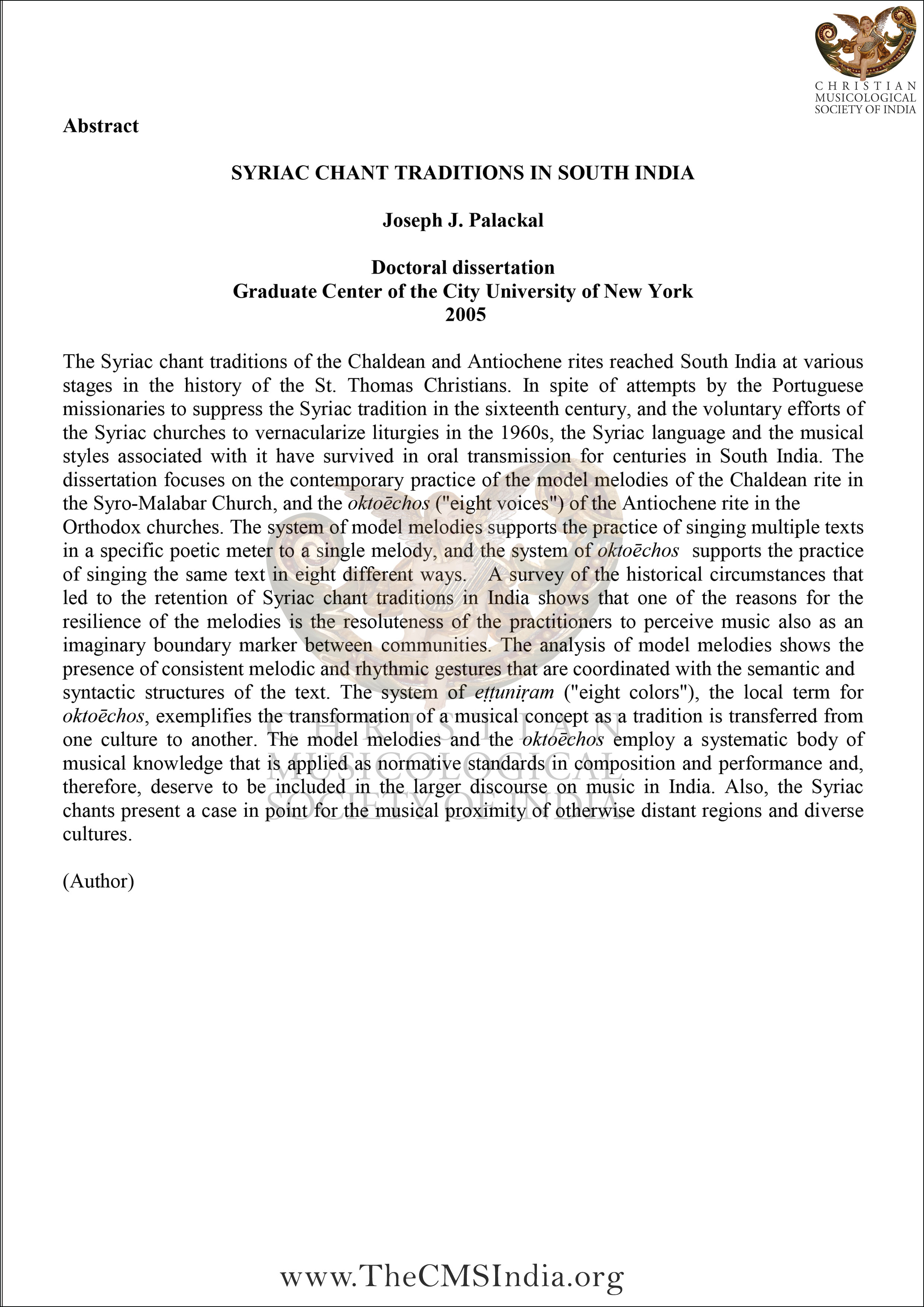 Syriac_Chants_Abstract